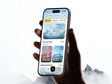 AI travel guide mobile app showing must-see spots near Mount Fuji